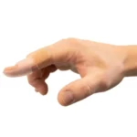 Permatomas piršto įtvaras