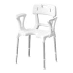 Dušo kėdė su nugaros ir rankų atramomis – saugus sėdėjimas duše