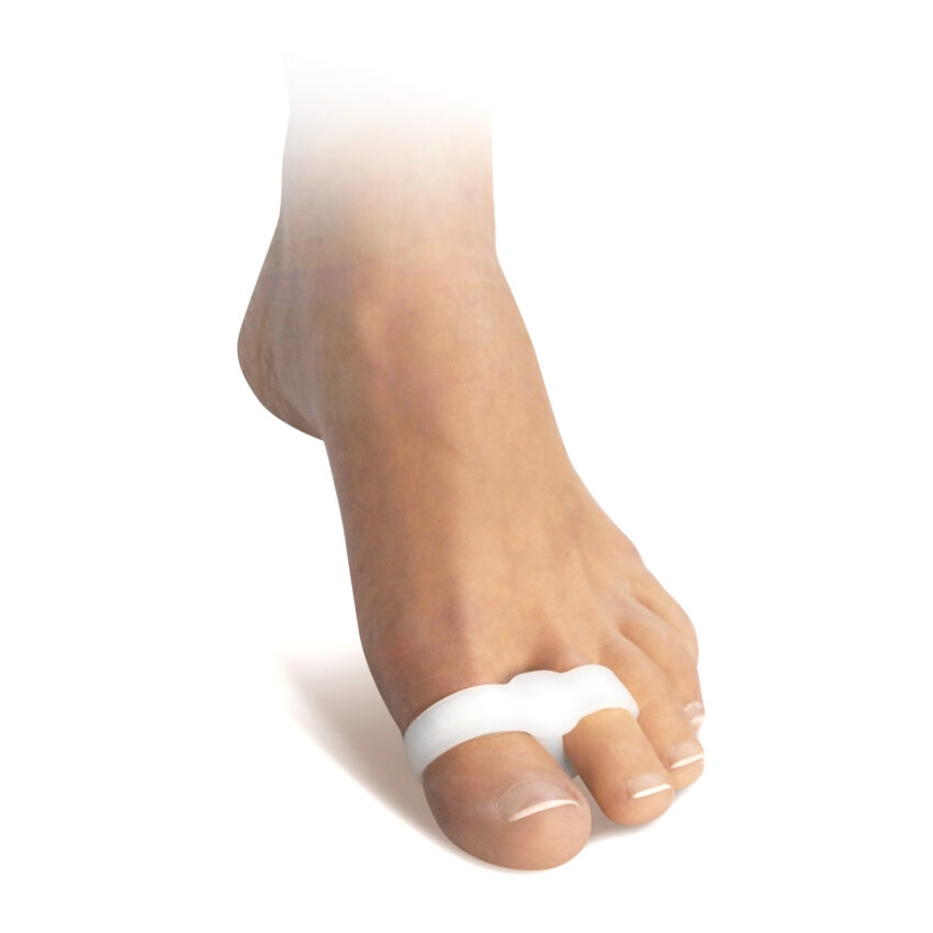 Gelinis tarpupirštis su dvigubu žiedu pėdos pirštams – minkštas gelinis pirštų korektorius, mažinantis trintį ir diskomfortą.