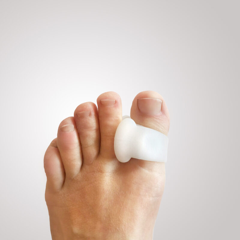 Pėdos pirštų gelinis tarpupirštis su žiedu nuo nuospaudų ir diskomforto
