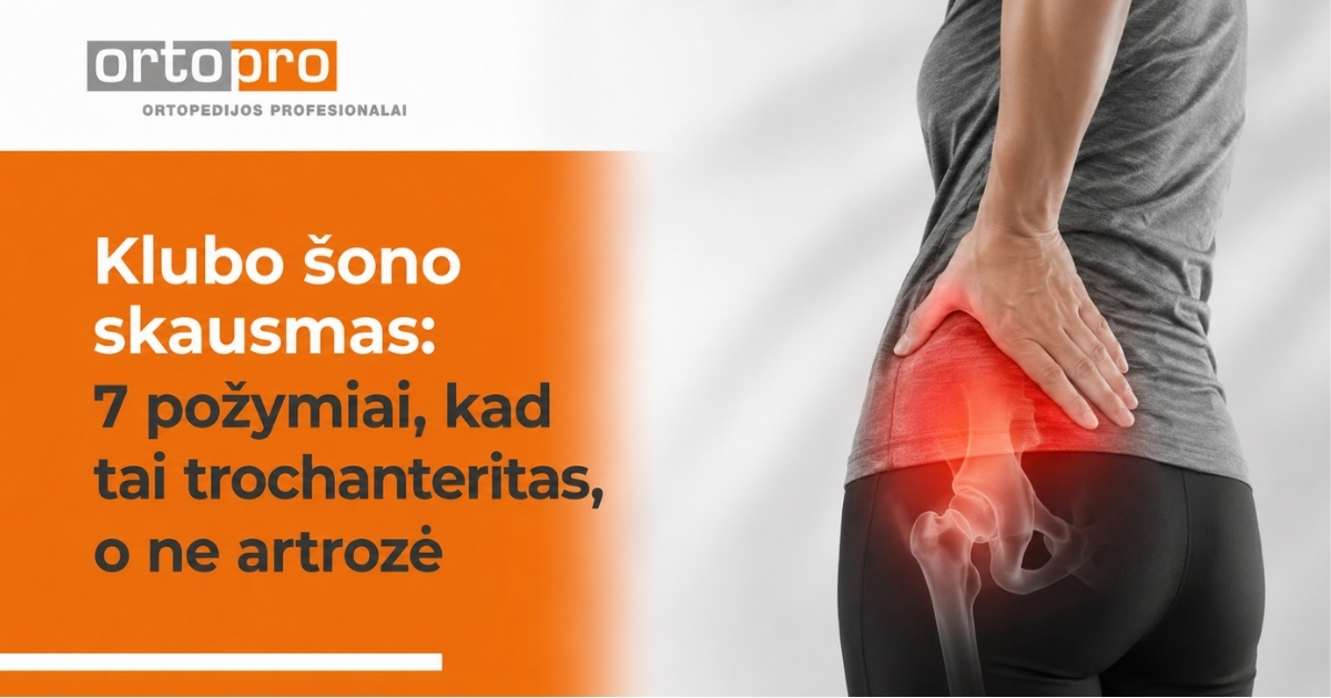 Klubo šono skausmas: 7 požymiai, kad tai trochanteritas, o ne artrozė